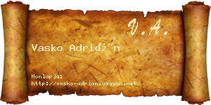 Vasko Adrián névjegykártya
