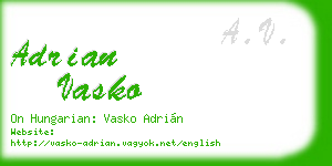 adrian vasko business card